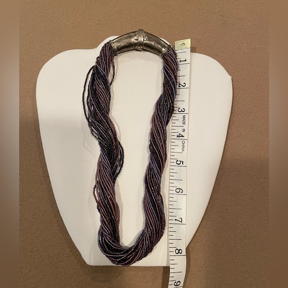 Purple Beaded Necklace - Picture 5 of 6